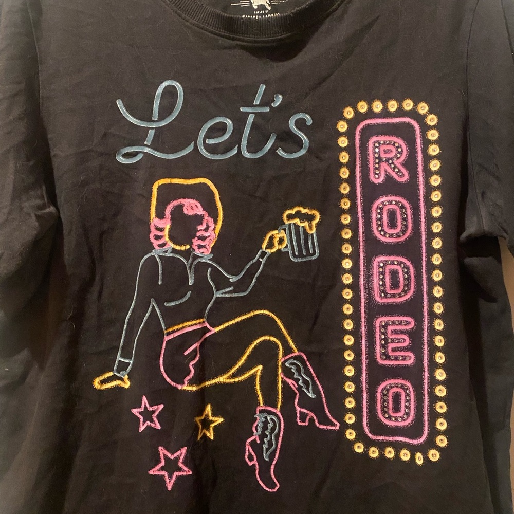 Idyllwind Western Black Tee with Colorful Rodeo Design
